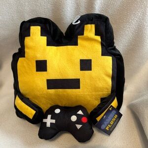 New Yellow Video Gamer With Controller Collectible Soft Plush Stuffed Pillow H2